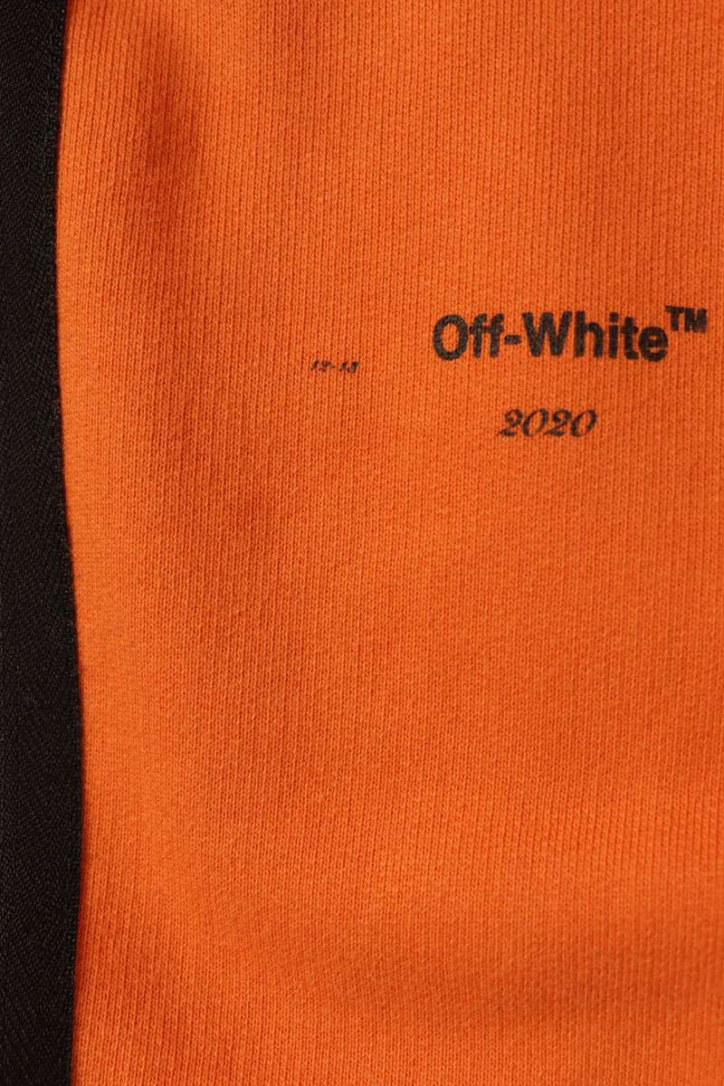 OFF-WHITE Back Arrow Embroidered Zip Hoodie Orange Size L