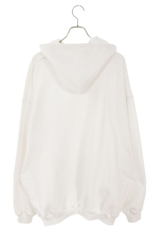 VETEMENTS 23AW PARIS Logo Print Hoodie White Size S