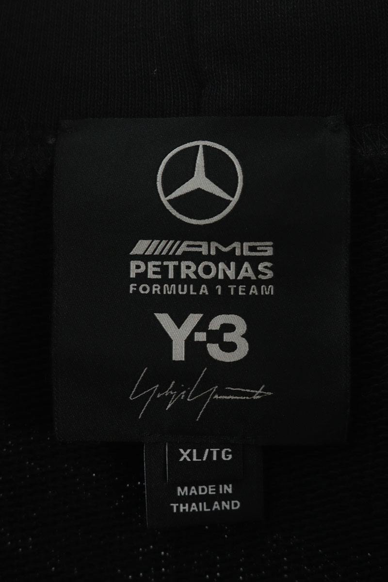 Y-3 Collaboration Logo Zip-Up Hoodie Black Size XL