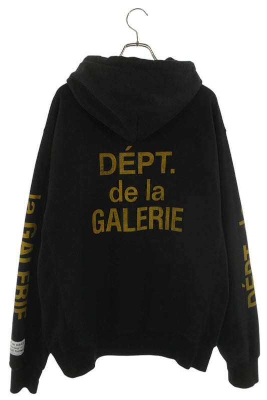 GALLERY DEPT Logo Print Cotton Hoodie Black Size XL
