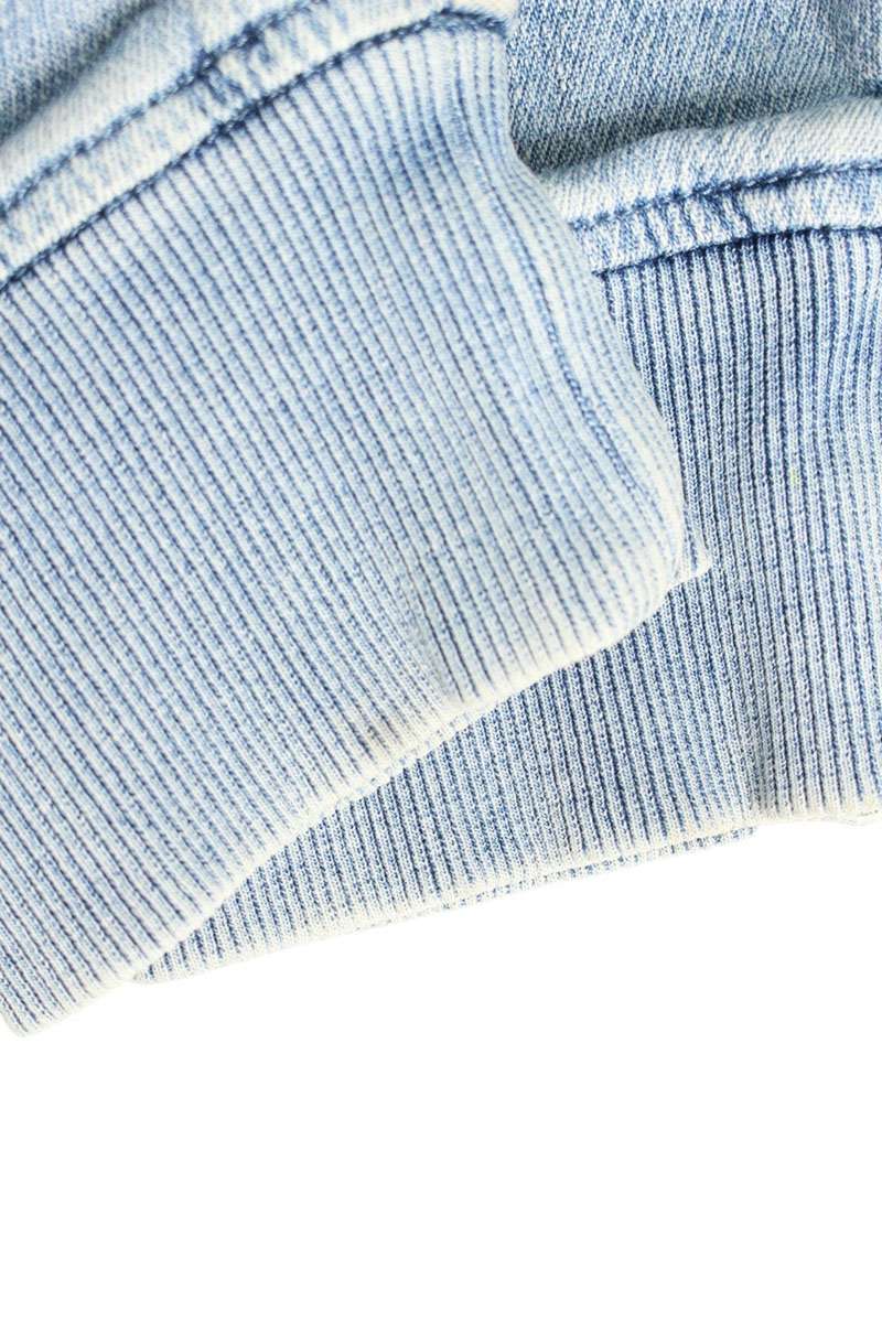 DIESEL Logo Patch Pullover Hoodie Blue Cotton Size S