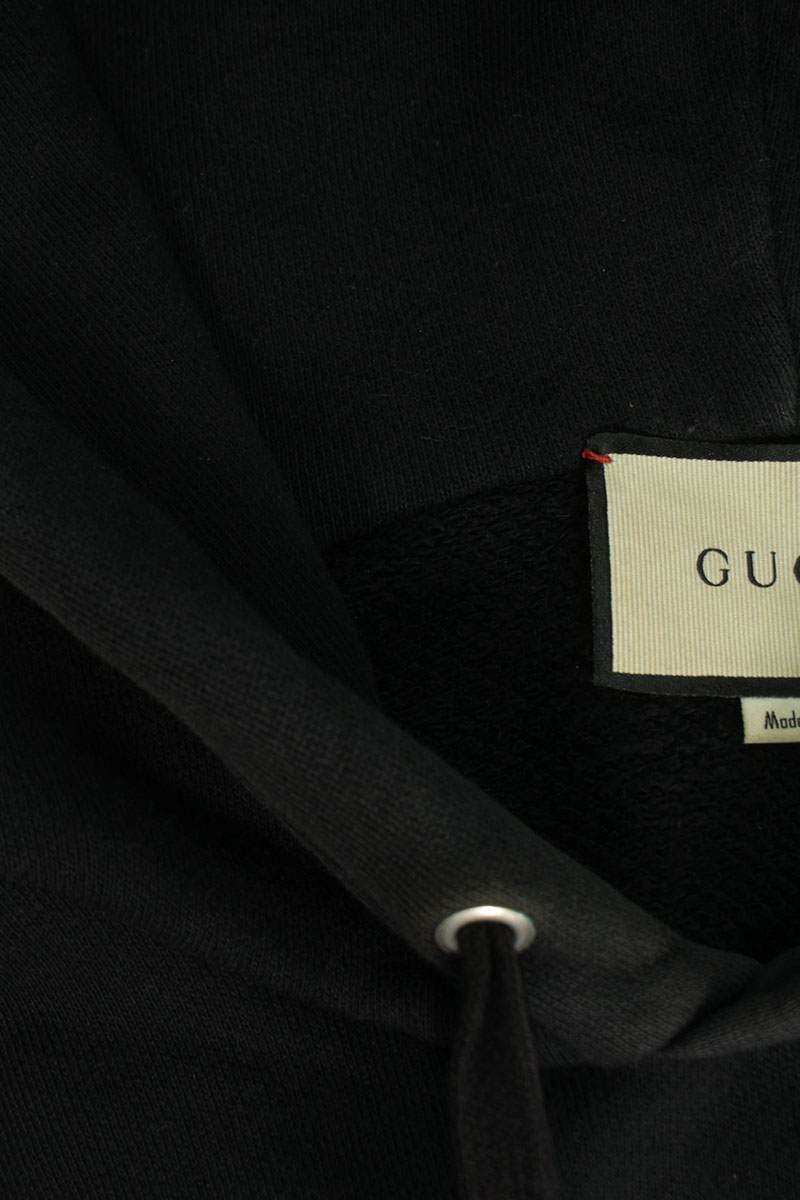 GUCCI Vintage Logo Pullover Hoodie Black Size M