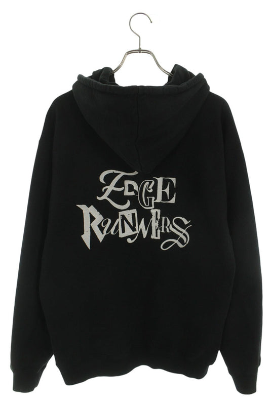vault room Character Embroidery Hoodie Black Pink Size M