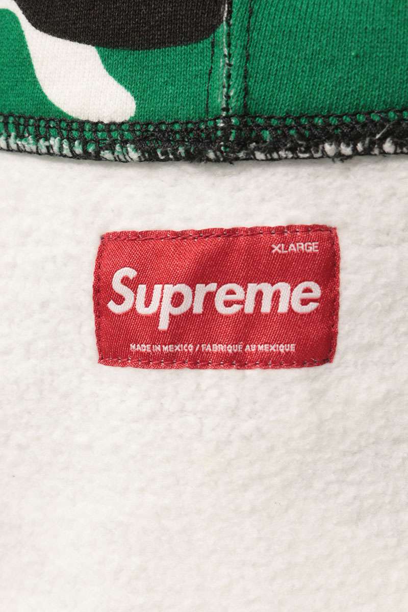 SUPREME 25AW Small Box Camo Zip Hoodie Green Size XL