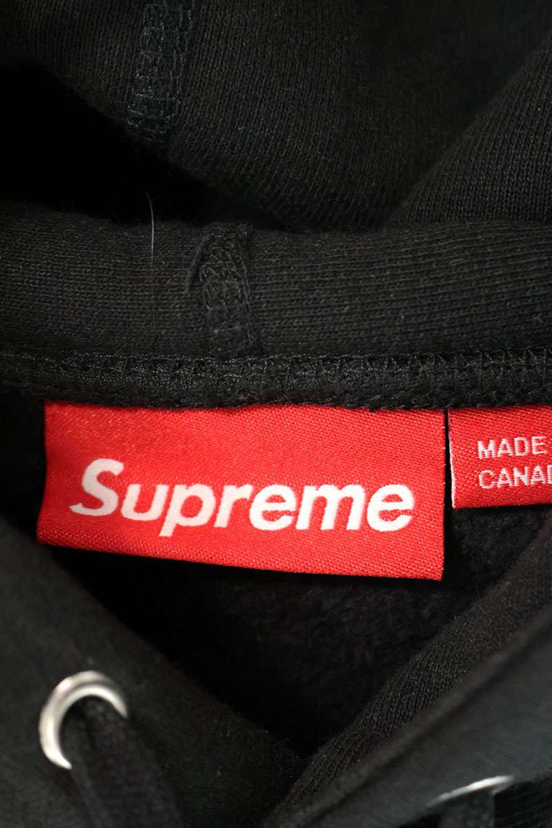 SUPREME 24AW Box Logo Cotton Blend Hoodie Black Size M