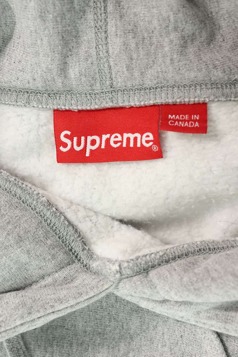 SUPREME S Logo Cotton Blend Hoodie Gray Size L