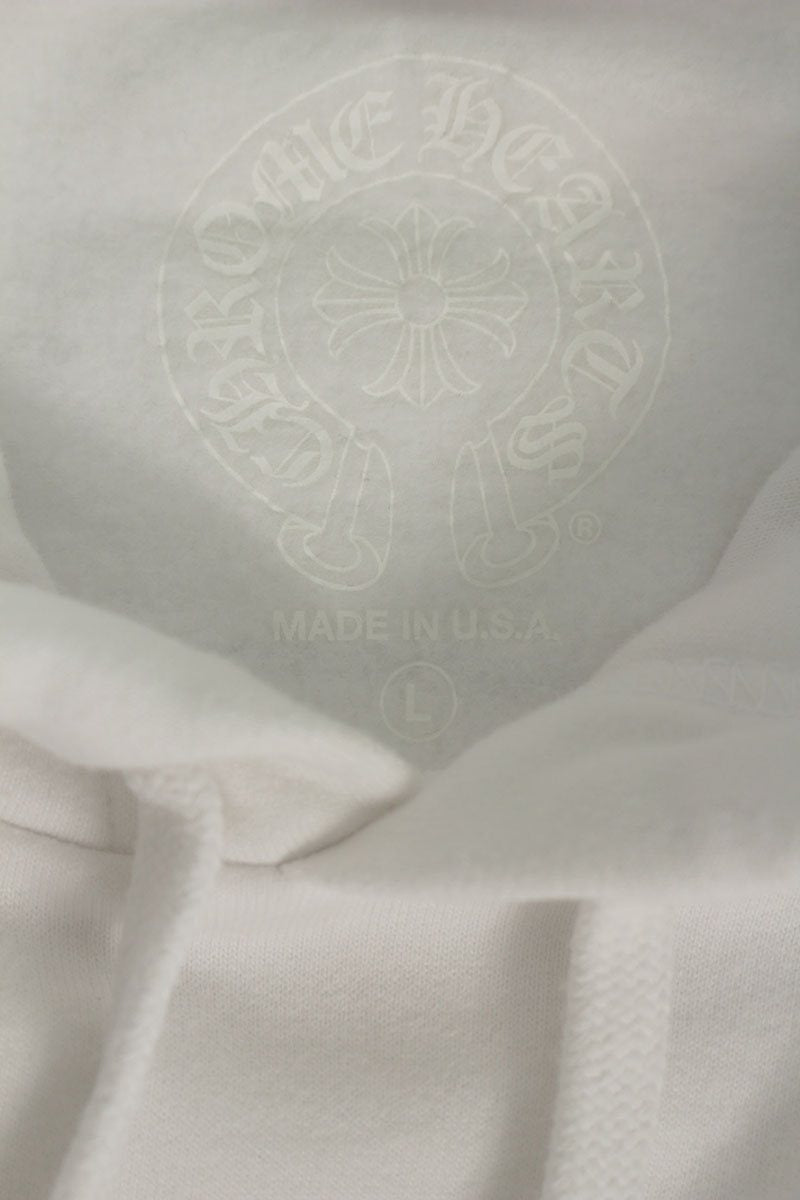 Chrome Hearts Floral Horseshoe Pullover Hoodie White Size L