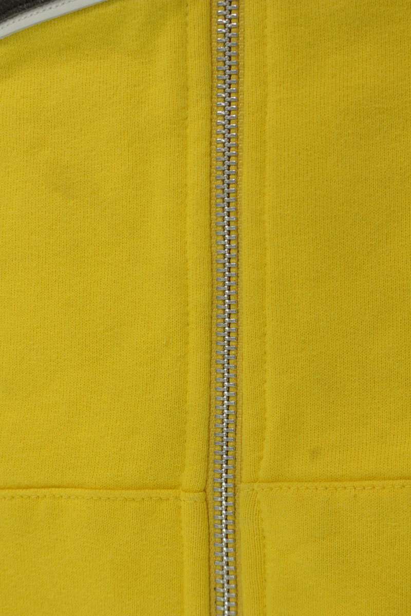 SUPREME Spider Web Leather Front Logo Hoodie Yellow Size XL