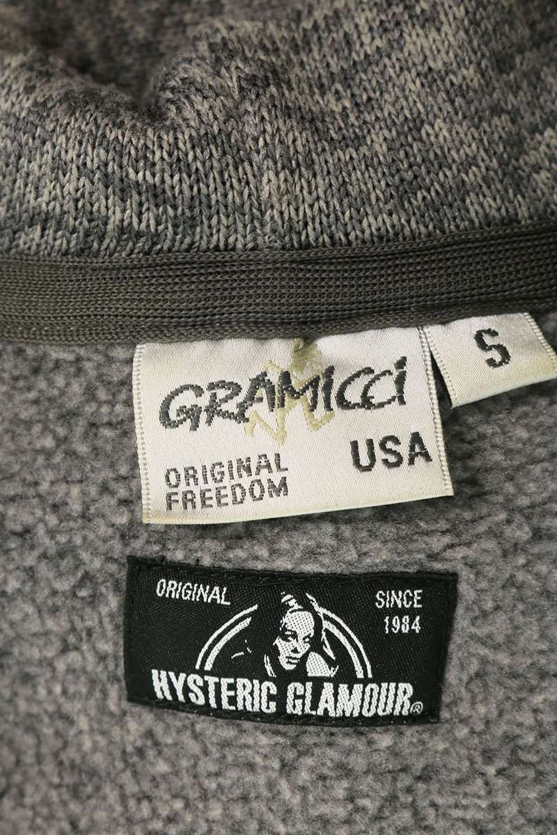 HYSTERIC GLAMOUR x GRAMICCI Sleeve Logo Zip Hoodie Size S