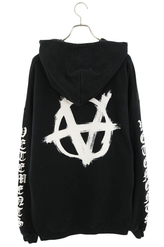 VETEMENTS 22AW Anarchy Logo Print Hoodie Size L