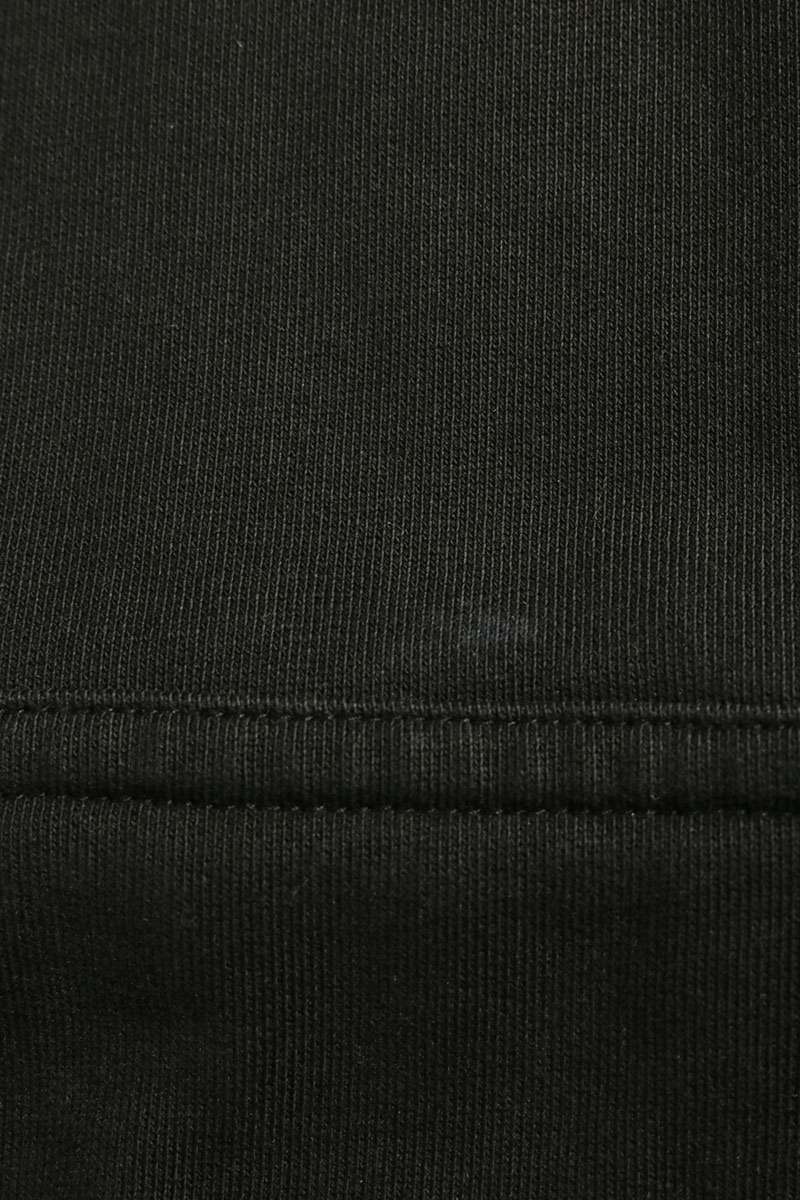BALENCIAGA Front Logo Embroidered Hoodie Black White Size 4