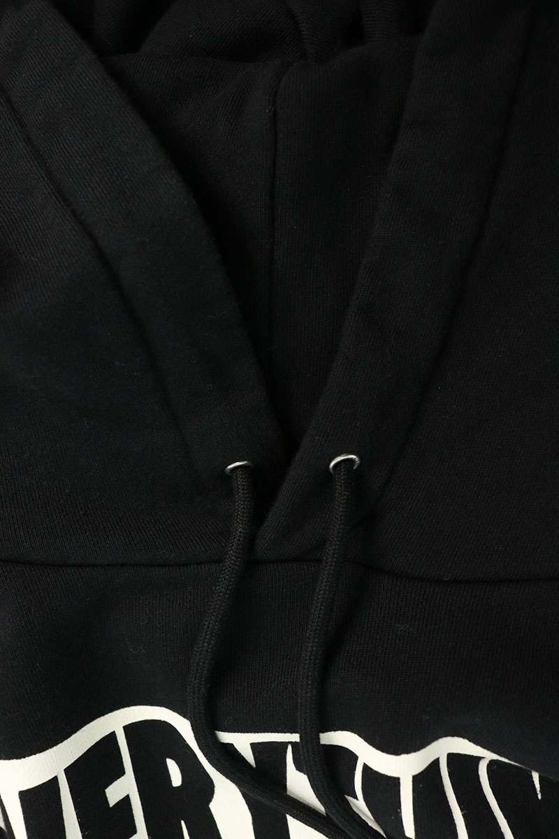 CELINE 38AW Cotton Text Print Hoodie Black Size S