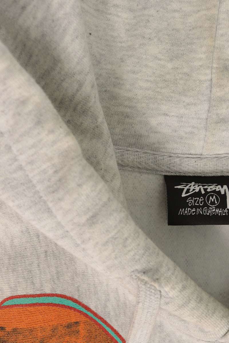 STUSSY David Carson Vespa Hoodie Gray Size M