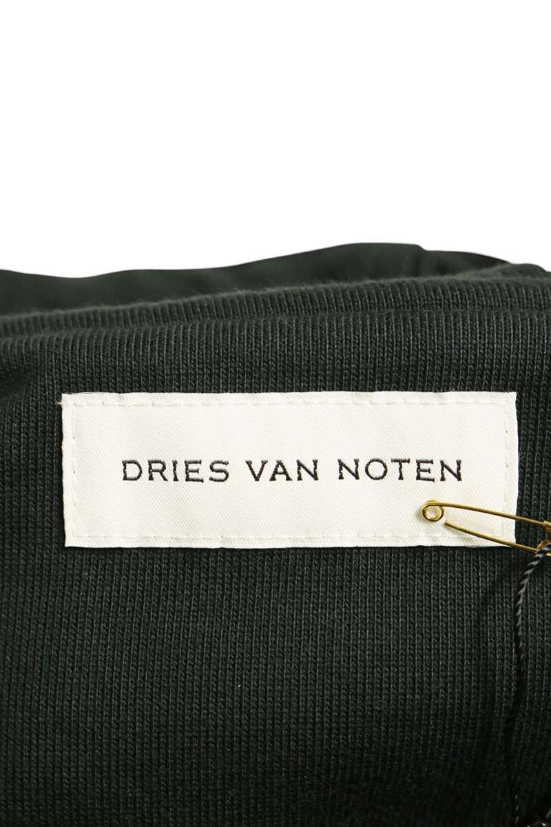 DRIES VAN NOTEN 26SS Loose Fit Double Zip Dark Green Hoodie Size M