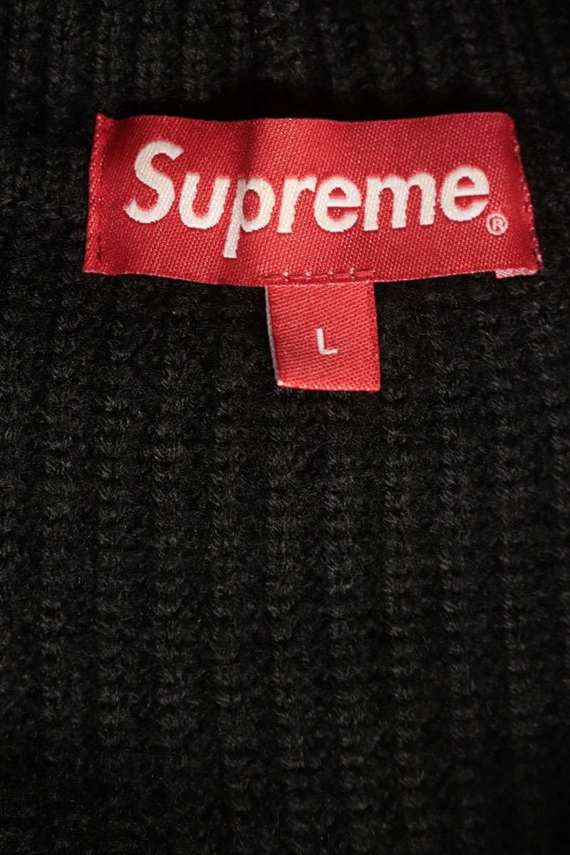 SUPREME Balaclava Turtleneck Knit Sweater Black Hoodie Size L