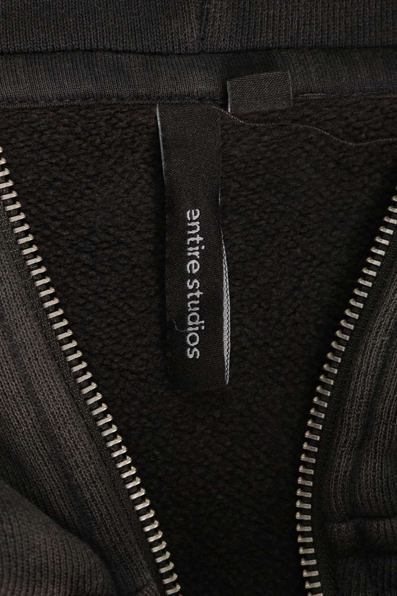 entire studios Zip-Up Cotton Hoodie Gray Size XL