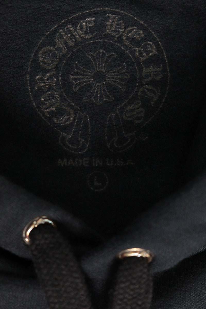 Chrome Hearts SWTSHRT PLVR Logo Print Hoodie Black Size L
