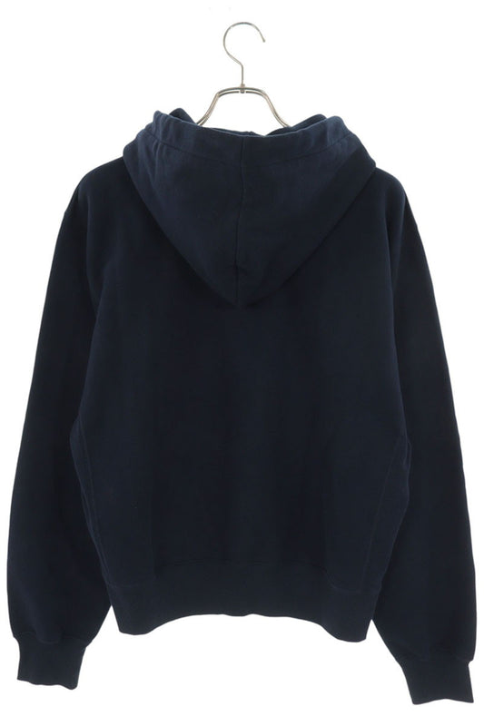 SAINT LAURENT PARIS Cassandra Logo Hoodie Navy Size L