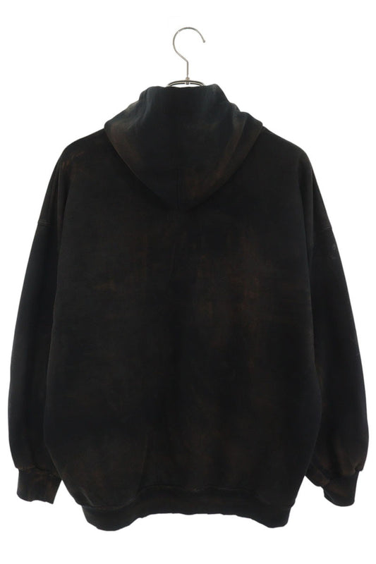 BALENCIAGA 23SS Mud Processed Zip Hoodie Black Size M