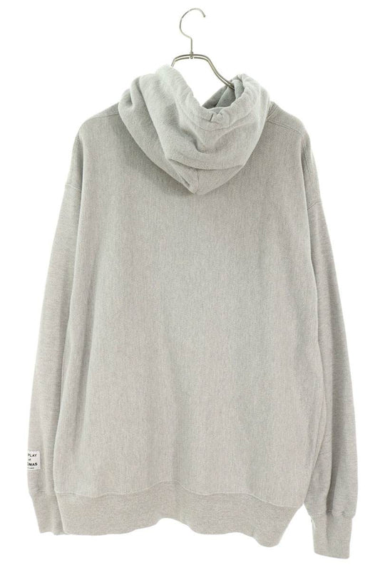 GALLERY DEPT Chest Logo Print Pullover Hoodie Gray Size XL