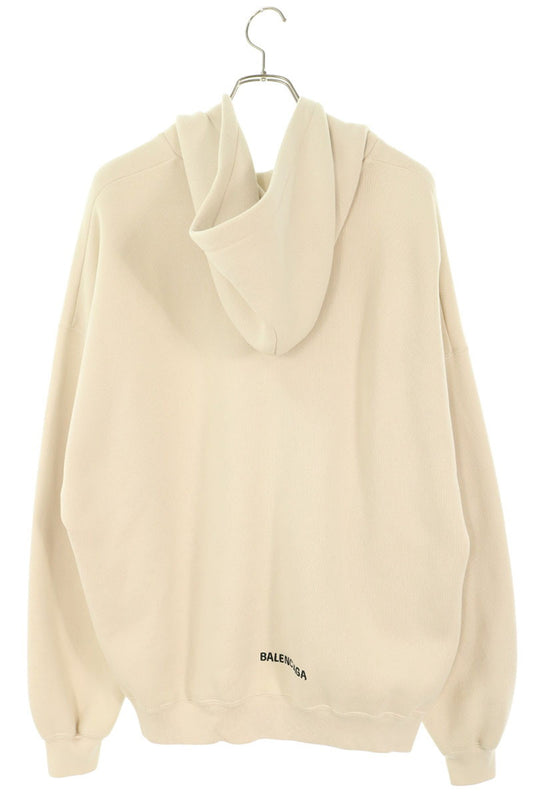 BALENCIAGA Oversized Zip-Up Hoodie Beige Size 1