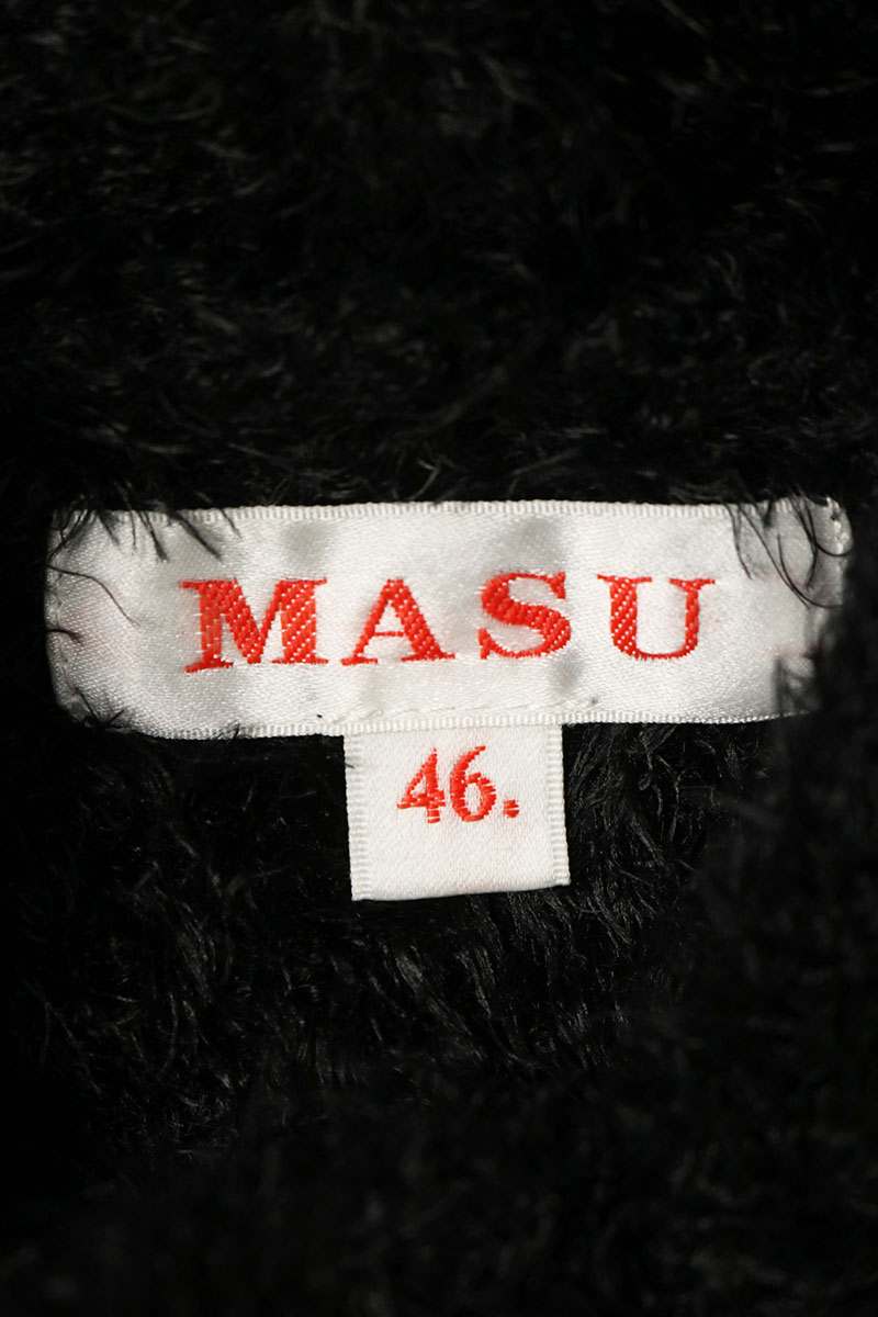 MASU 23AW Animal Jacquard Pullover Hoodie Black Size 46