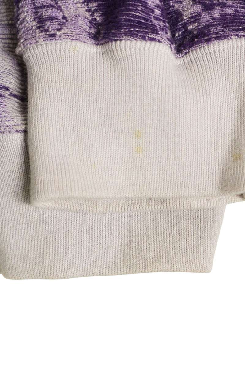 Needles Papillon Jacquard Pullover Hoodie Purple Size M