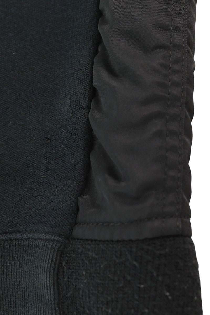 Sacai Sponge Sweat MA-1 Hybrid Zip Hoodie Black Size 4