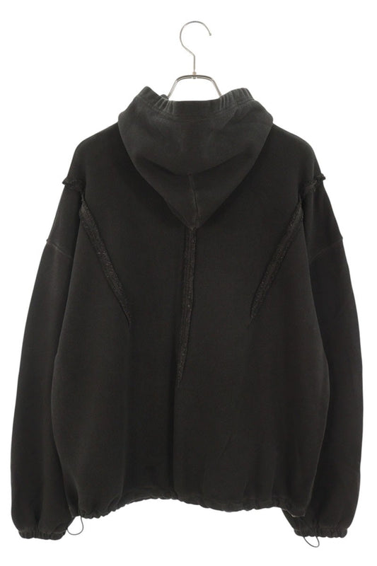 DIESEL x THUG CLUB Logo Patch Pullover Hoodie Black Size L