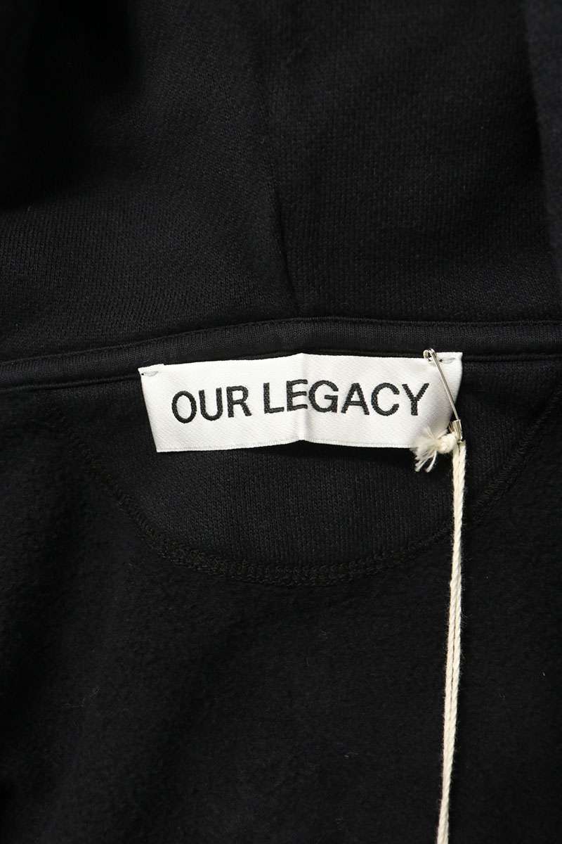 OUR LEGACY RASCAL HOOD Zip-Up Hoodie Black Size 46