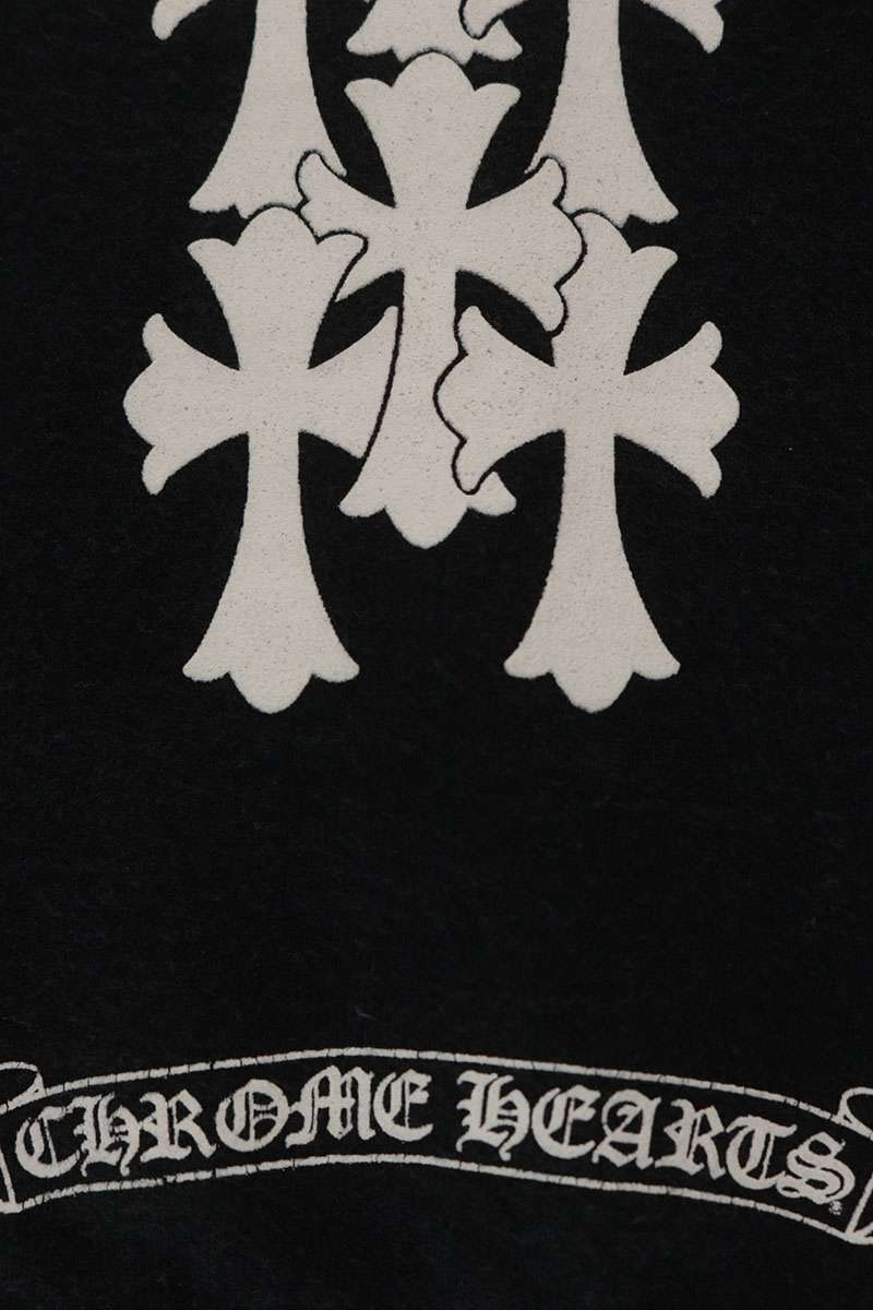 Chrome Hearts Back Cemetery Cross Print Hoodie Black Size L