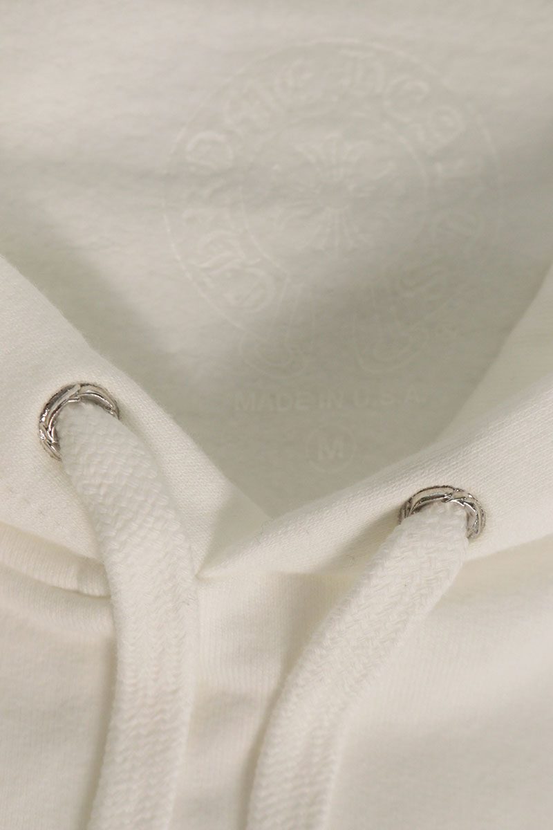 Chrome Hearts Arm Logo Print Hoodie White Size M
