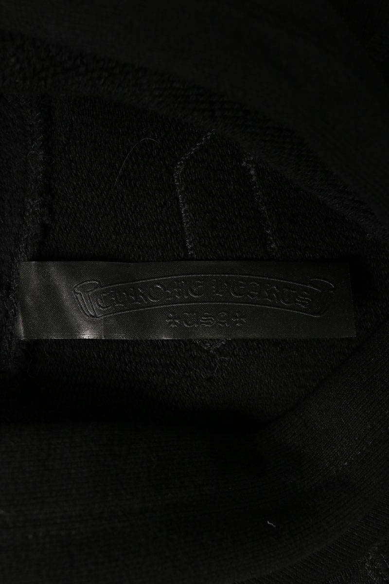 Chrome Hearts Cemetery Cross CH Logo Hoodie Black Size L