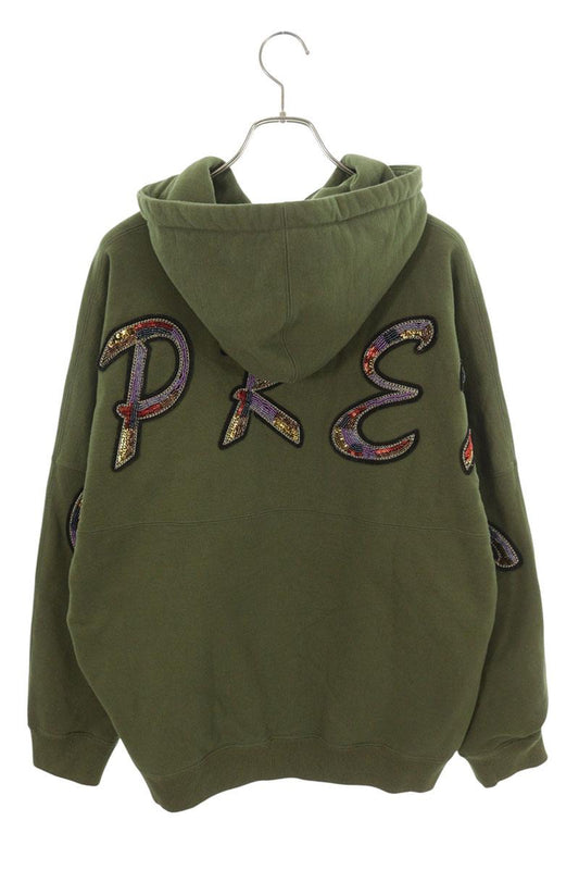 SUPREME Beaded Logo Pullover Hoodie Size M