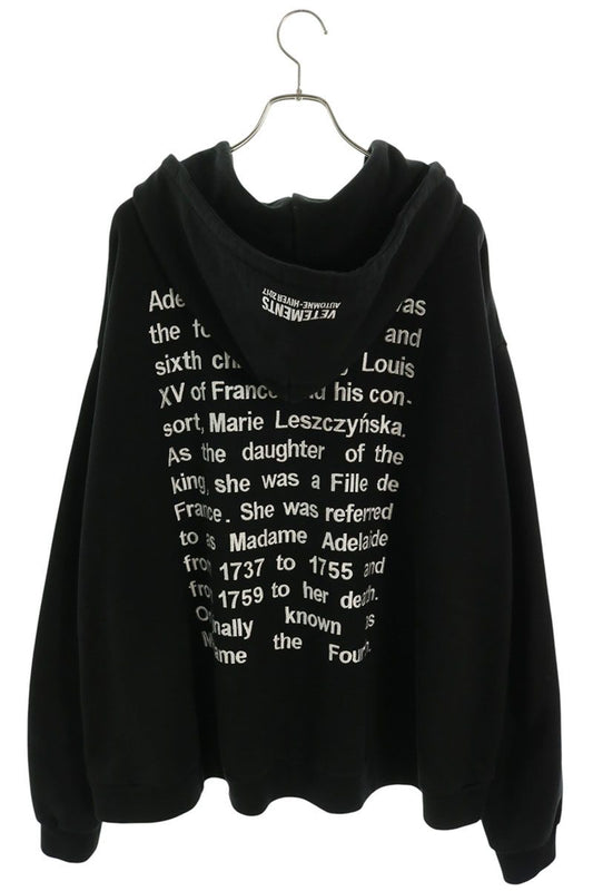 VETEMENTS 16AW Adelaide Oversized Hoodie Black Size XS