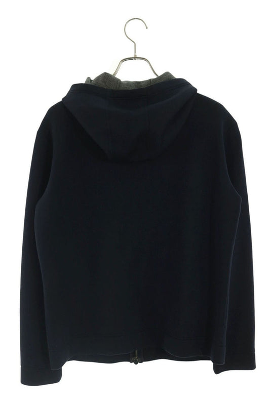 VALENTINO Rockstud Bonded Zip Hoodie Navy Size S