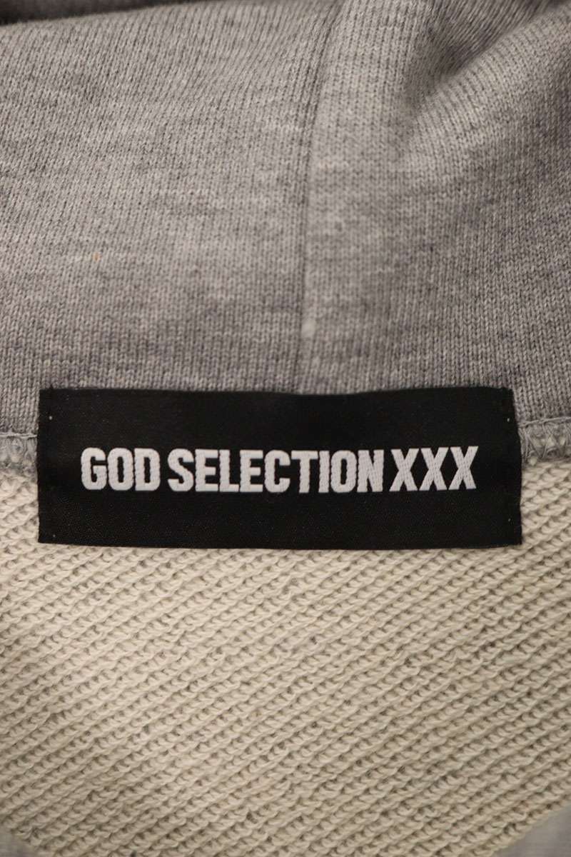 GOD SELECTION XXX Gray Graphic Print Hoodie Size L
