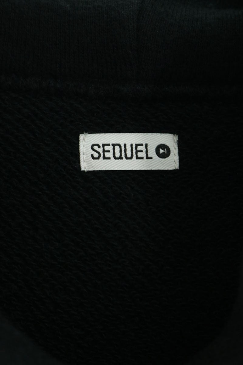 SEQUEL 25AW Ruby Print Hoodie Black Size S
