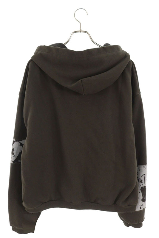Birth Of Royal Child 25FW Patchwork Zip Hoodie Black Size L