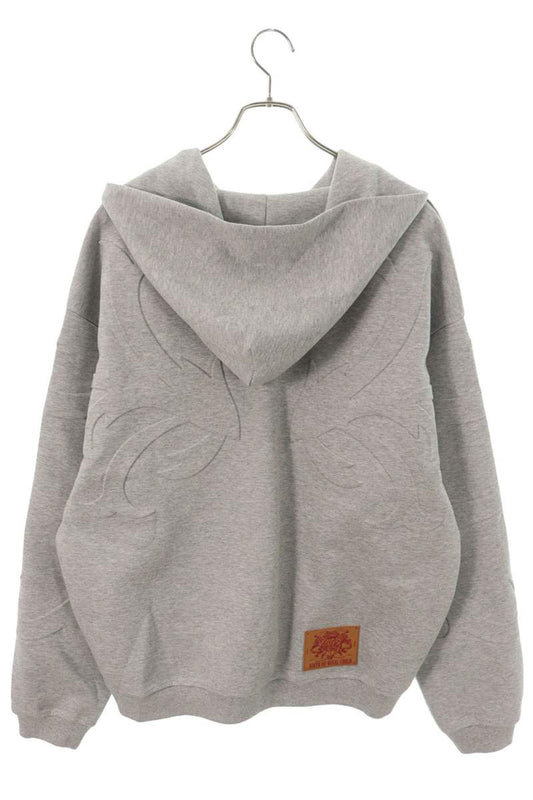 Birth Of Royal Child 25FW Flower Motif Hoodie Gray Size L