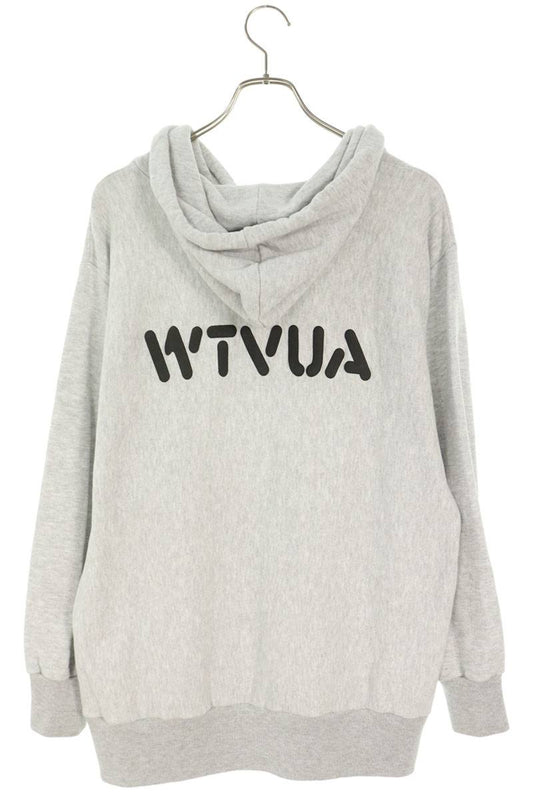WTAPS Logo Print Half-Zip Hoodie Gray Size 1