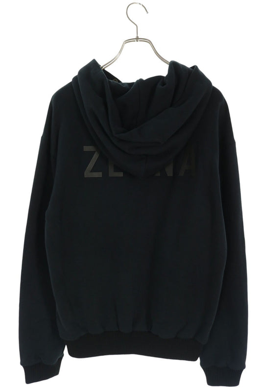 FEAR OF GOD x Ermenegildo Zegna FOG Cotton Cashmere Logo Black Hoodie Size M