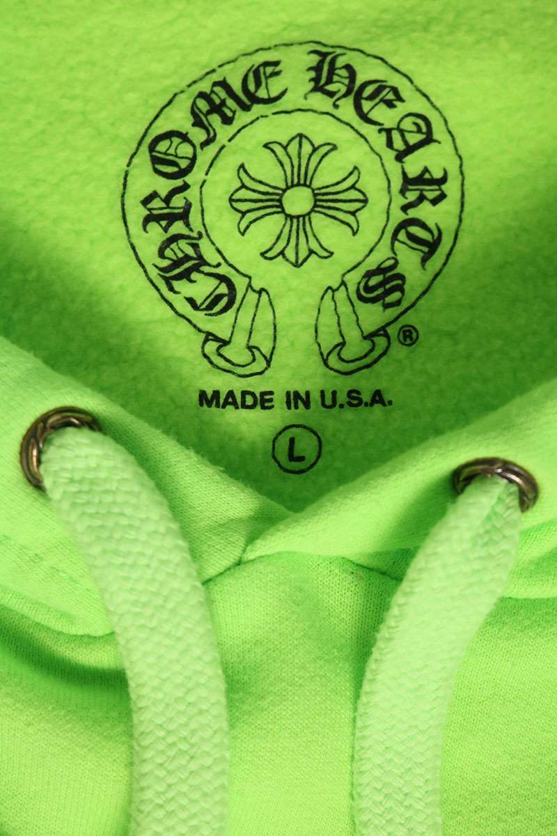 Chrome Hearts SWTSHRT HD PLVR Print Light Green Hoodie Size L