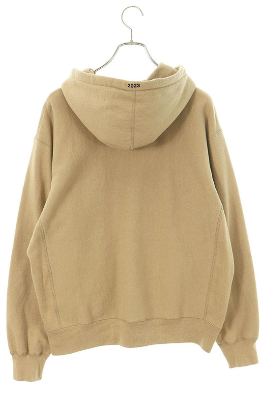 SUPREME 23SS Motion Logo Hooded Cotton Hoodie Beige Size S