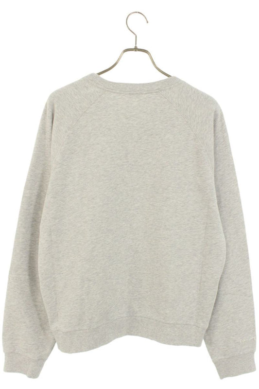 CELINE 25AW Logo Paint Distressed Sweatshirt Gray Size L