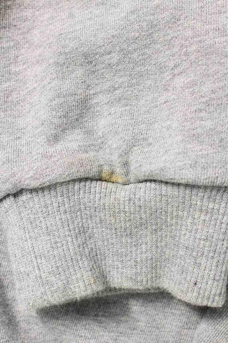 CELINE Logo Print Cotton Crewneck Sweatshirt Gray Size XL