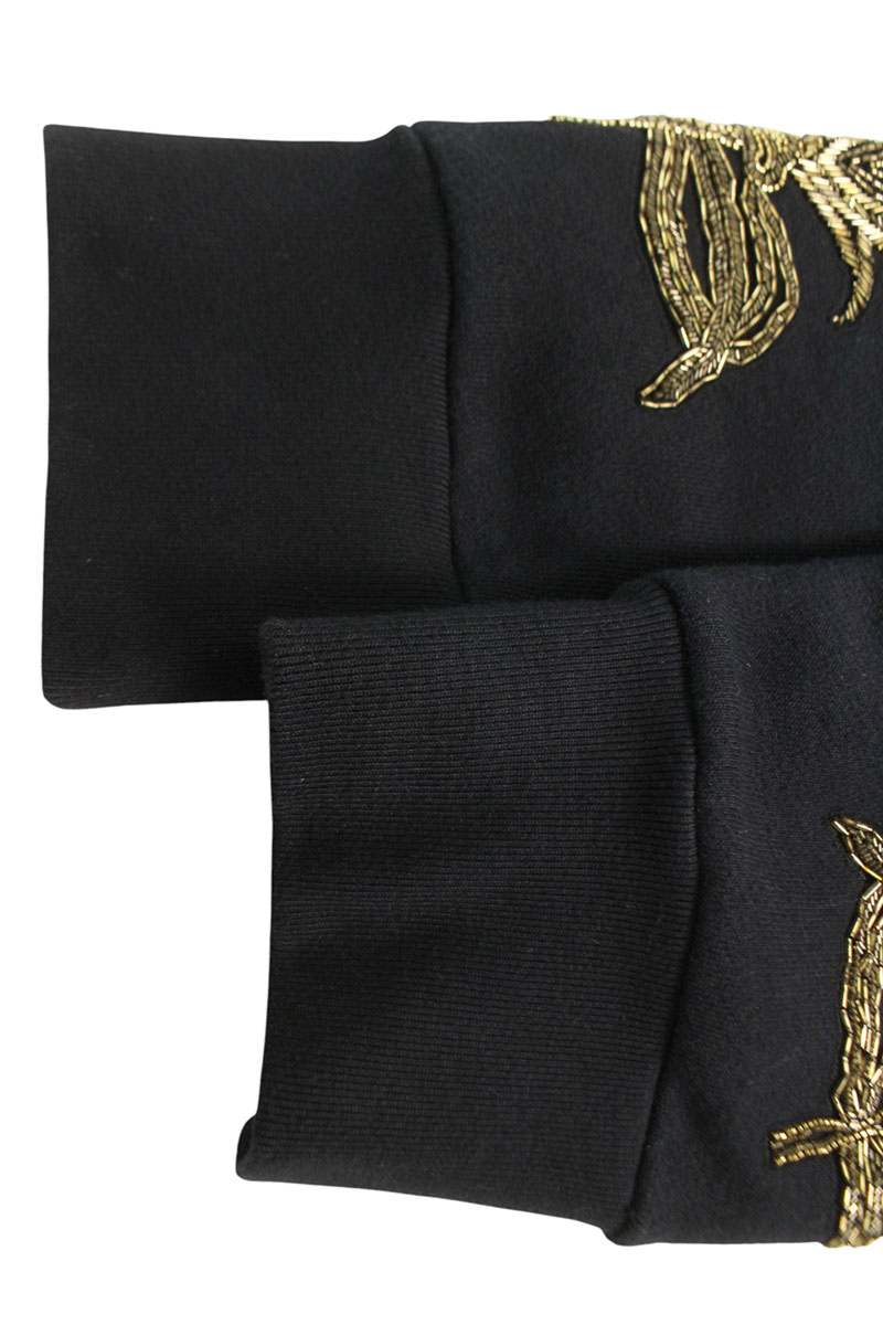 GUCCI Sleeve Logo Print Sweatshirt Black Size L