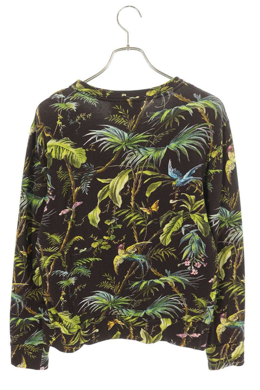 GUCCI Tropical Print Felt Cotton Sweatshirt Size XS