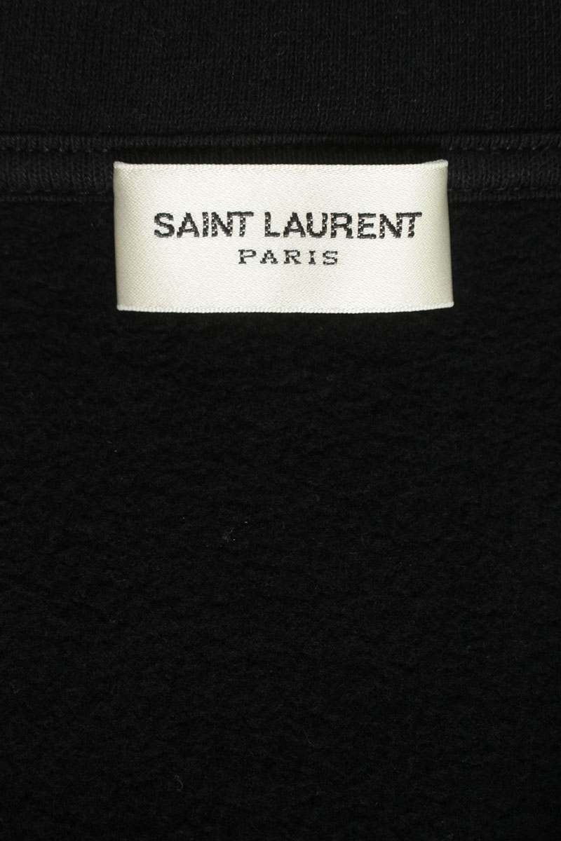 SAINT LAURENT PARIS 36SS Logo Embroidered Half-Zip Size M