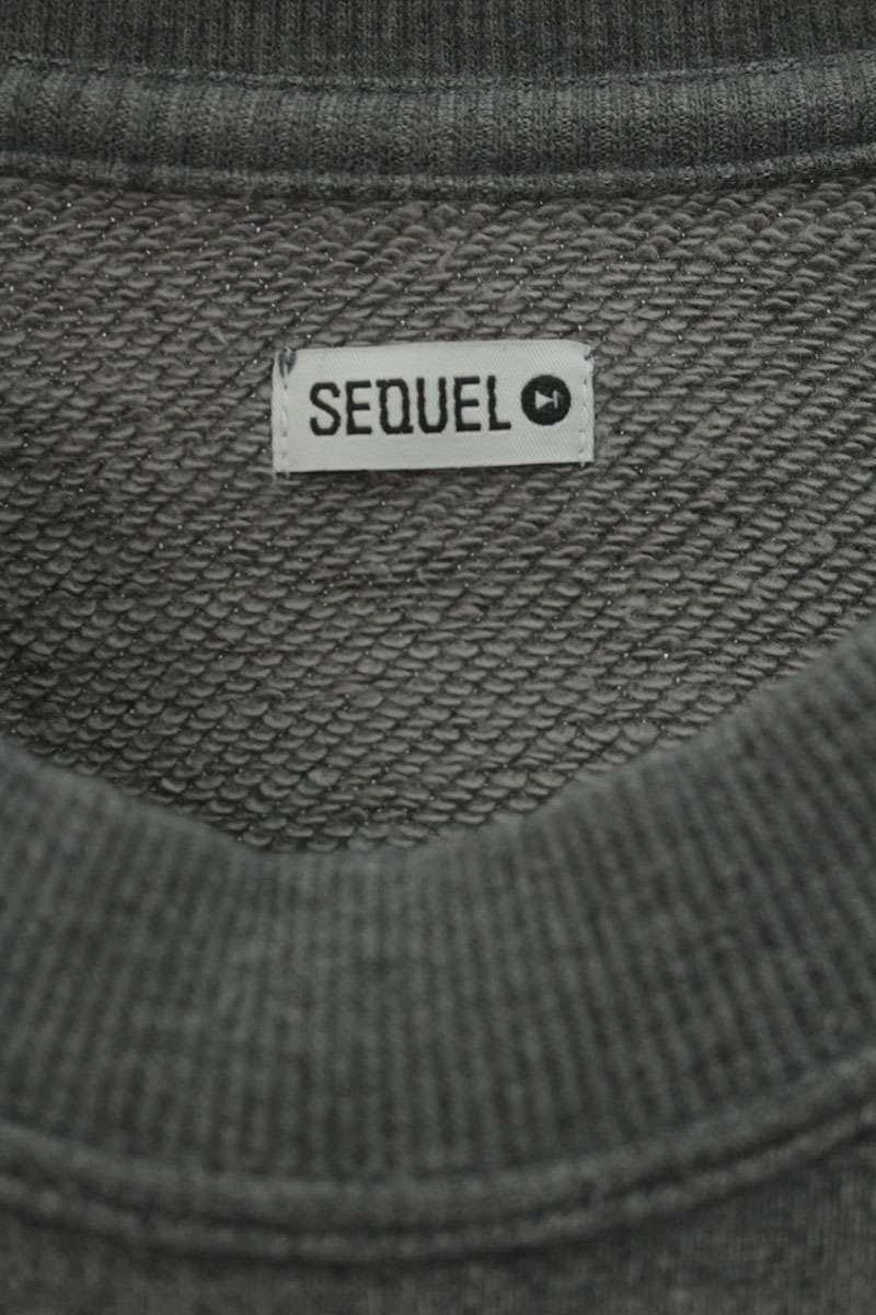 SEQUEL 25SS Logo Print Sweatshirt Gray 25SS-CS Size S